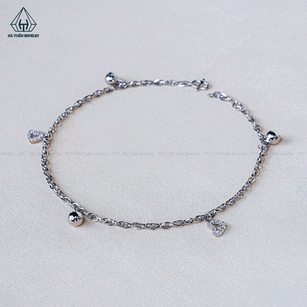 A478 Lắc chân bi mix trái tim