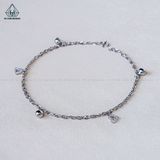  A478 Lắc chân bi mix trái tim 