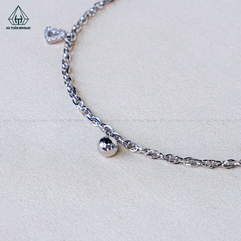 A478 Lắc chân bi mix trái tim