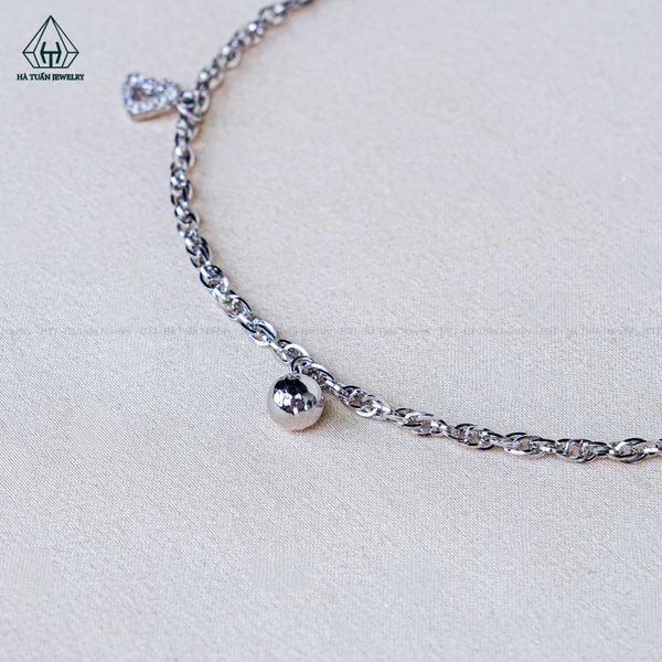  A478 Lắc chân bi mix trái tim 