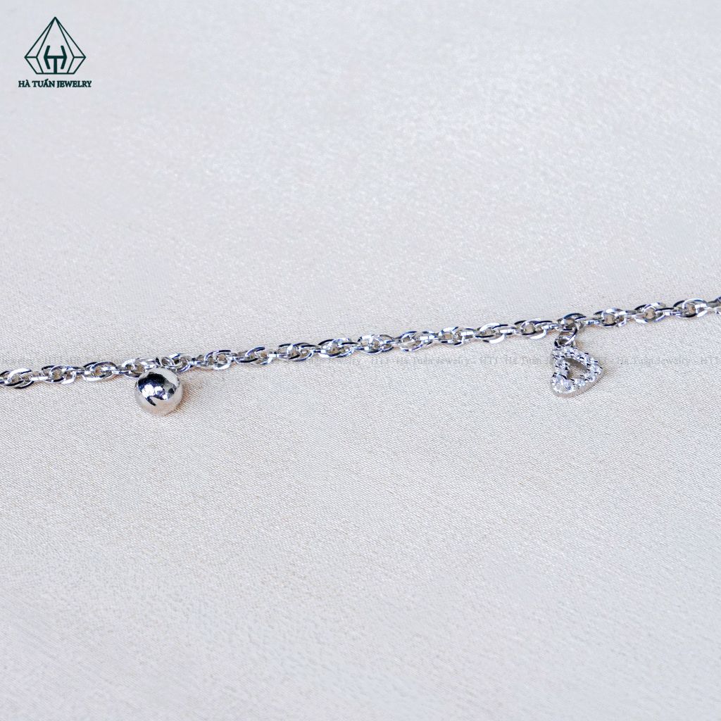 A478 Lắc chân bi mix trái tim