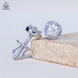  EX300 4mm Bông tai tròn Halo 