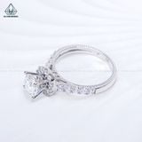  RX668 6.5mm Nhẫn nữ đai halo tròn 