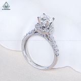  RX668 6.5mm Nhẫn nữ đai halo tròn 