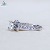  RX668 6.5mm Nhẫn nữ đai halo tròn 