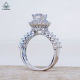  RX669 6.5mm Nhẫn nữ đai baguette 