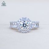  RX669 6.5mm Nhẫn nữ đai baguette 