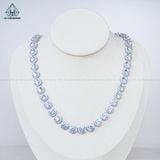  NCX084 5mm Dây chuyền halo full đá CZ 
