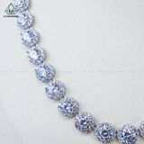  NCX084 5mm Dây chuyền halo full đá CZ 