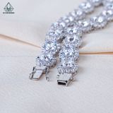  NCX084 6mm Dây chuyền halo full đá CZ 