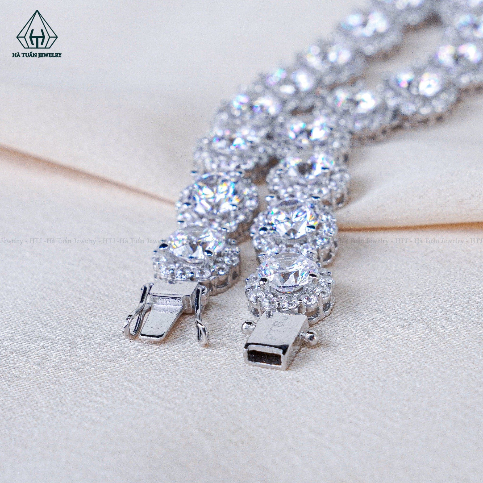  NCX084 6mm Dây chuyền halo full đá CZ 