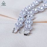  NCX084 5mm Dây chuyền halo full đá CZ 