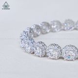  NCX084 5mm Dây chuyền halo full đá CZ 