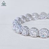  NCX084 6mm Dây chuyền halo full đá CZ 