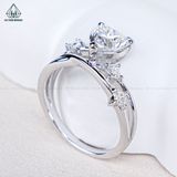  RX579 7*7mm Nhẫn nữ MOIS HEART Trắng 