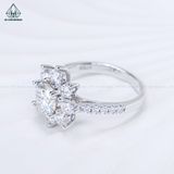  RX583 6.5mm Nhẫn nữ hoa đá FULL MOIS (không mã cạnh) 