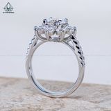  RX583 6.5mm Nhẫn nữ hoa đá FULL MOIS (không mã cạnh) 