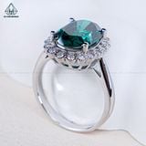  RX589 Nhẫn nữ halo OVAL 9*13mm 