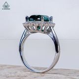  RX589 Nhẫn nữ halo OVAL 9*13mm 