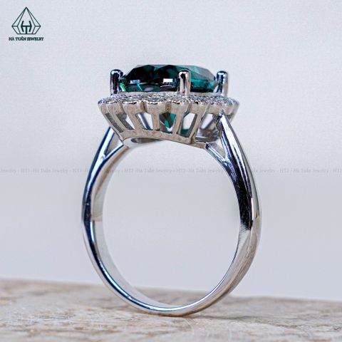 RX589 Nhẫn nữ halo OVAL 9*13mm
