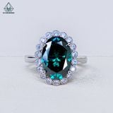  RX589 Nhẫn nữ halo OVAL 9*13mm 