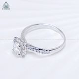  RX596 5mm Nhẫn nữ halo FULL MOIS (không mã cạnh) 