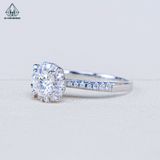  RX596 5mm Nhẫn nữ halo FULL MOIS (không mã cạnh) 