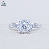  RX596 5mm Nhẫn nữ halo FULL MOIS (không mã cạnh) 