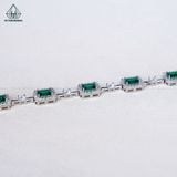  B101 Lắc tay Emerald xanh lá 4x6mm CZ 