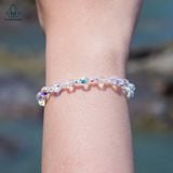  B110 Lắc tay pha lê bản 3mm-6mm 