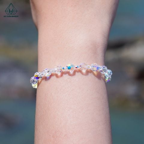 B110 Lắc tay pha lê bản 3mm-6mm