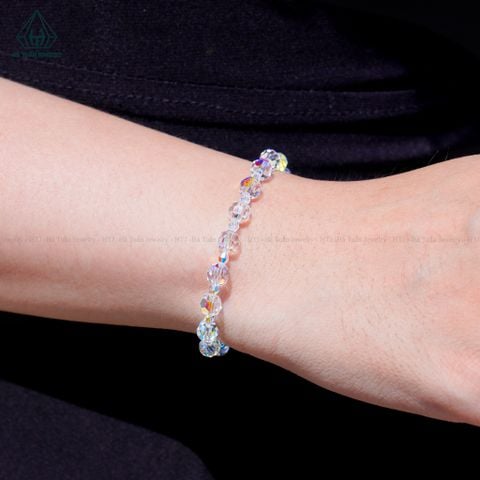 B110 Lắc tay pha lê bản 3mm-6mm