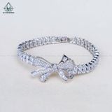  B114 Lắc tay nơ full đá 2 hàng 