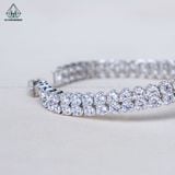  B114 Lắc tay nơ full đá 2 hàng 