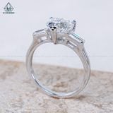  RX582 8*8mm Nhẫn nữ FULL MOIS HEART TAPER (Không mã cạnh) 