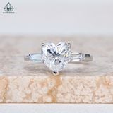  RX582 8*8mm Nhẫn nữ FULL MOIS HEART TAPER (Không mã cạnh) 