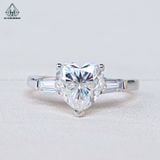  RX582 8*8mm Nhẫn nữ FULL MOIS HEART TAPER (Không mã cạnh) 