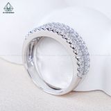  RX262 Nhẫn phối baguette + nửa tấm tròn 