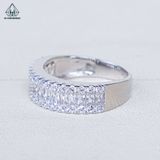  RX262 Nhẫn phối baguette + nửa tấm tròn 