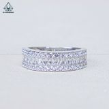  RX262 Nhẫn phối baguette + nửa tấm tròn 