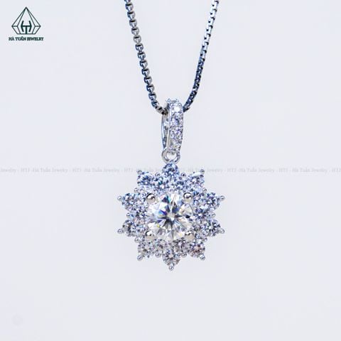 PX370 6.3mm Mặt dây hoa đá 10 cánh