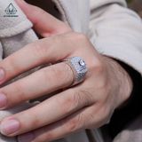  RMX179 6mm Nhẫn nam 5 hàng đá 