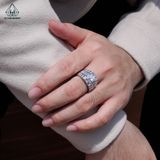  RMX182 6mm Nhẫn nam vuông viền baguette 