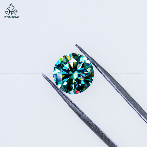  Moissanite xanh lá 57 giác MG57 