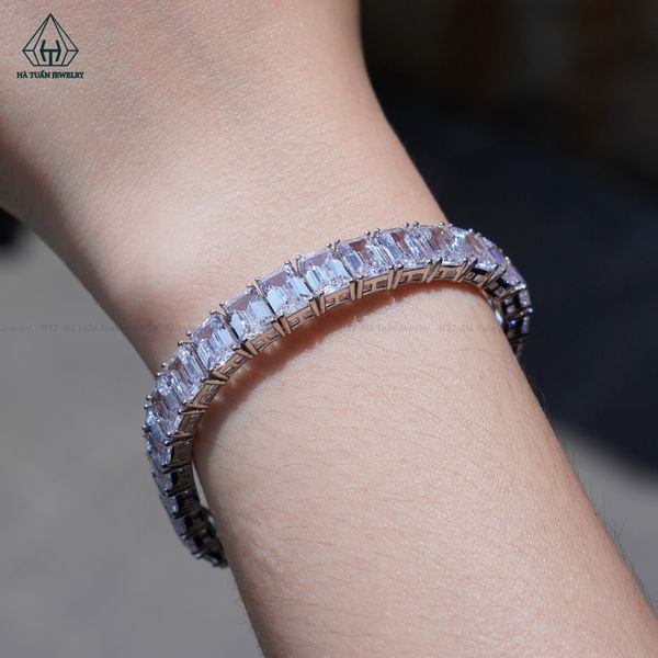  B862 5*7mm Lắc tay Emerald CZ 