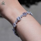  B056 Lắc tay halo tròn 7mm FULL CZ 