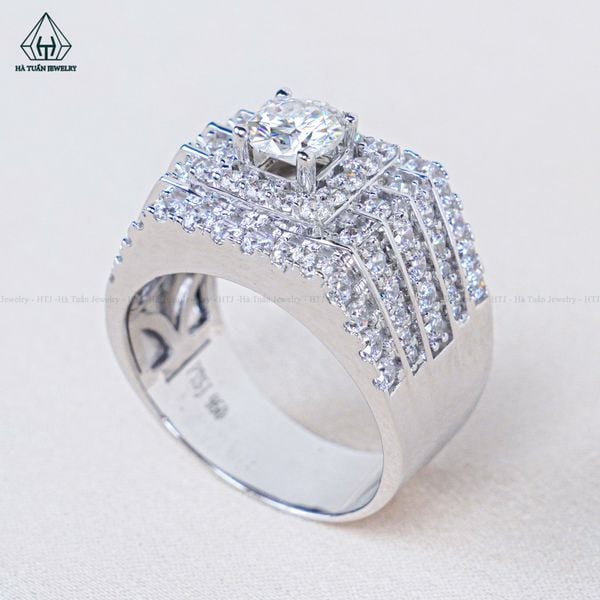  RMX179 6mm Nhẫn nam 5 hàng đá 