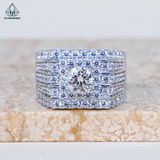  RMX179 6mm Nhẫn nam 5 hàng đá 