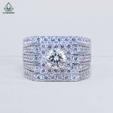  RMX179 6mm Nhẫn nam 5 hàng đá 