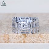  RMX182 6mm Nhẫn nam vuông viền baguette 